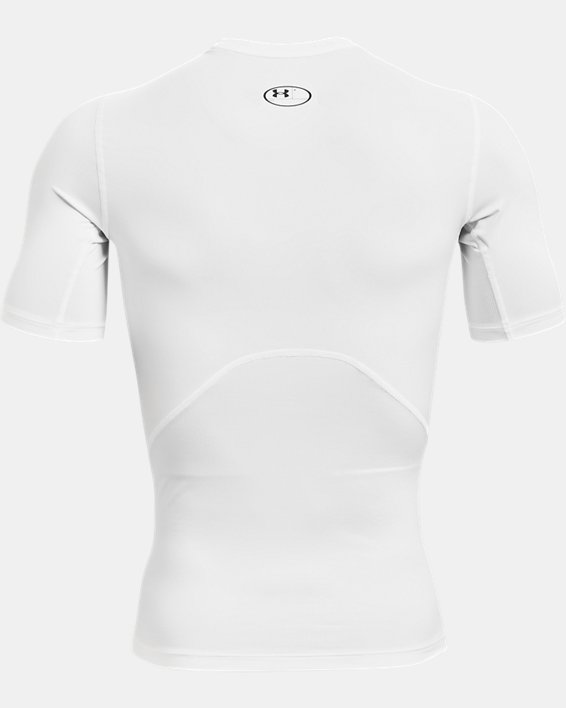 男士HeatGear® Armour短袖T恤 in White image number 8